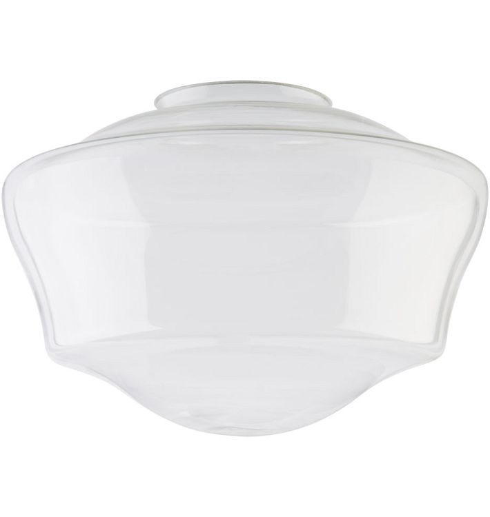 16&quot; Ogee Schoolhouse Shade, Clear