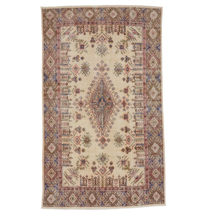 Vintage Turkish Hand-Knotted Rug, 11 x 7