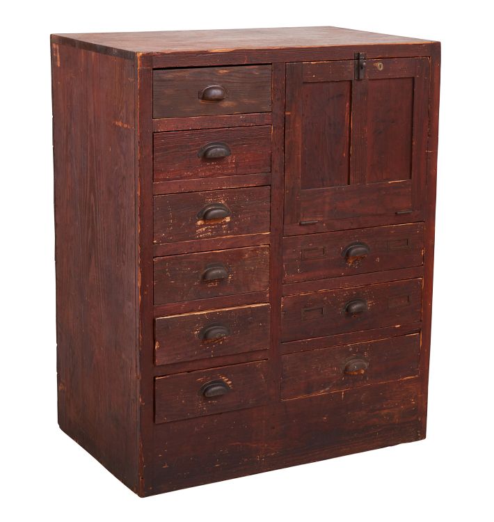 Vintage Drop-Front Chest of Drawers