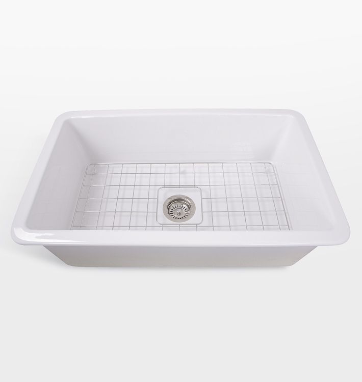Arago Fireclay Single Dualmount Kitchen Sink, White