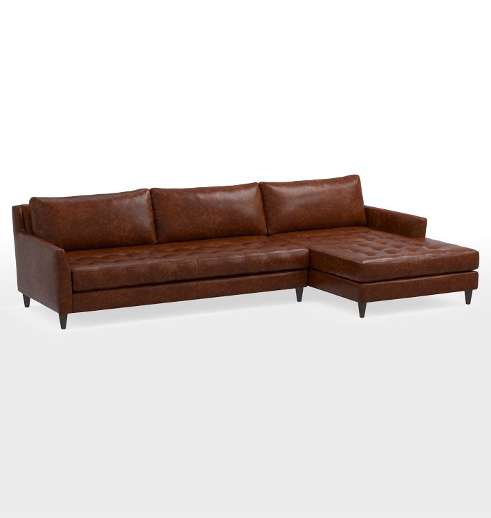 Hastings Sectional Chaise Leather Sofa