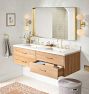 Geneva 60&quot; Wall Mount Teak Double Vanity