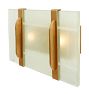 Art Moderne Cast Bronze and Glass Sconce