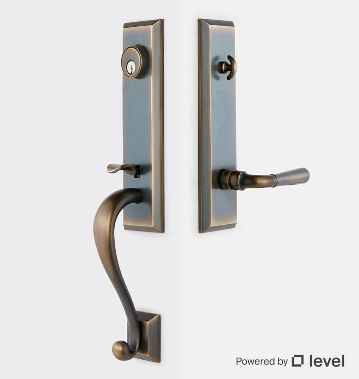 Putman Exterior Classic Lever Tube Latch Door Set with Level Bolt, Smart home technology