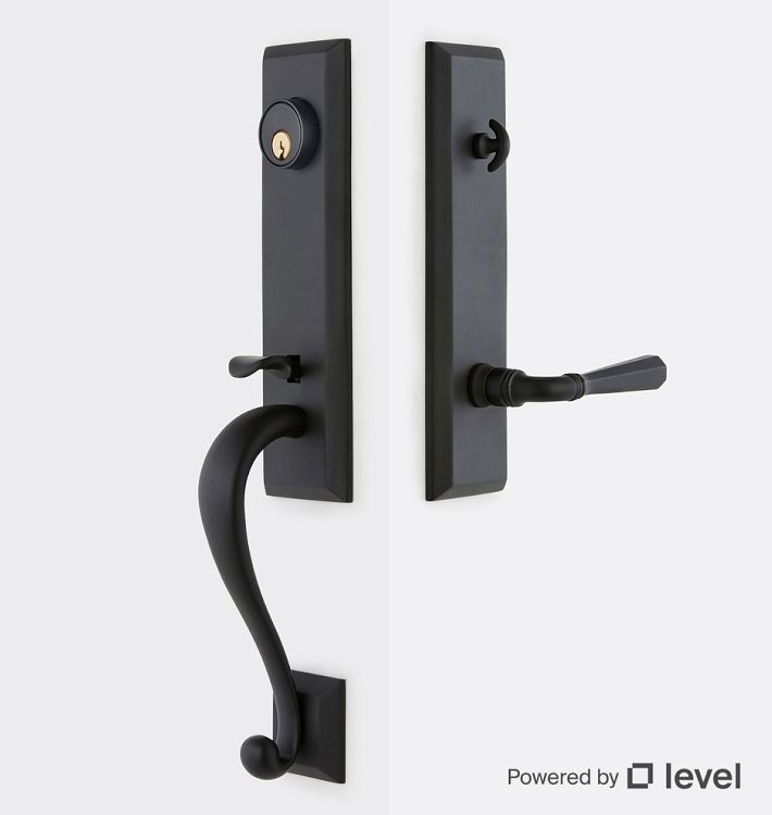 Putman Exterior Octagonal Lever Tube Latch Door Set with Level Bolt, Smart home technology