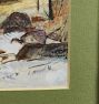 Vintage Expressionist Watercolor Painting of a Wooded Stream