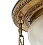 Antique Classical Revival Flush Mount with Wheel-Cut Globe and Satellite Shades