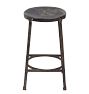 Vintage Industrial Angle Steel Stool with Perforated Seat