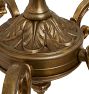 Antique 5-Light Cast Brass Classical Revival Candle Chandelier