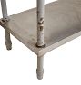 Vintage Industrial Butcherblock Table with Galvanized Steel Base