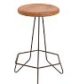 Vintage Mid-Century Bent Steel Stool in the Style of Frederick Weinberg