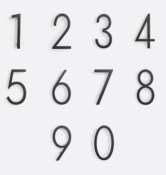 6" Haworth House Number Rejuvenation