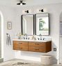 Geneva 60&quot; Wall Mount Walnut Double Vanity