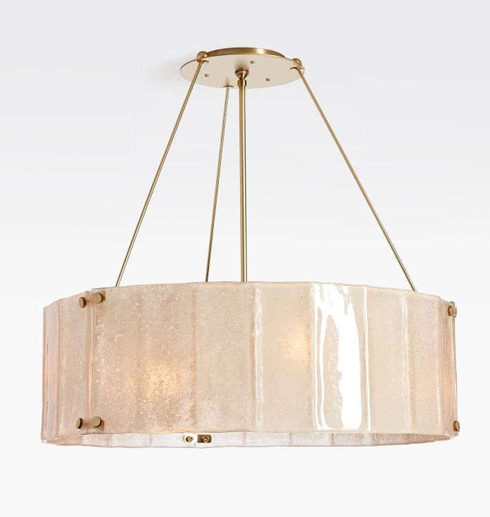Willamette 32&quot; Aged Champagne Fluted Chandelier