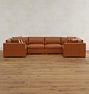 Wrenton Leather 6-Piece U-Shape Sectional Sofa