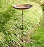 Antiqued Copper Birdbath