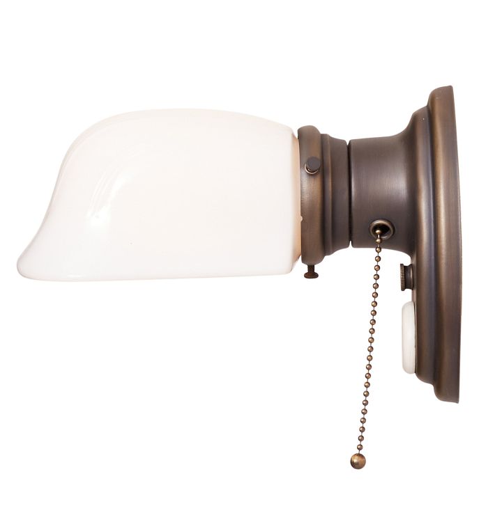 Pull chain store wall sconce light