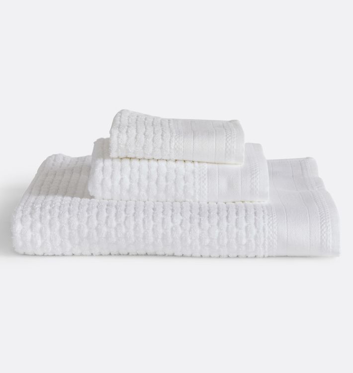 Organic 400-Gram Cotton Terry Dot Towels