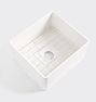 Frost Fireclay Small Kitchen Sink, 20&quot; x 10&quot; x 17-3/8&quot;