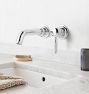 Descanso Knurled Lever Single Handle Wall Mount Faucet