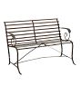 Weathered Vintage Strap Iron Bench