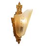 Vintage Art Deco Slipper Shade Sconce with Egyptian Revival Motifs