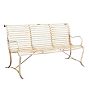 Vintage White Strap Iron Bench