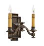 Pair of Vintage Bronze Arts &amp; Crafts Candle Sconces