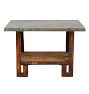 Vintage Perfectly Weathered Industrial Work Table with Galvanized Top