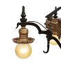 Vintage Five-Light Romance Revival Bare Bulb Chandelier