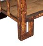 Vintage Perfectly Weathered Industrial Work Table with Galvanized Top