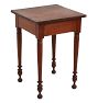 Vintage Victorian Single-Drawer Turned Leg Side Table