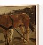 A Brown and a White Horse Framed Reproduction Wall Art Print