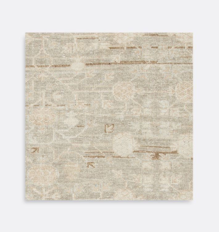 Rowan Hand-Knotted Rug - 18" X 18" Swatch - Grey