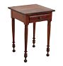 Vintage Victorian Single-Drawer Turned Leg Side Table