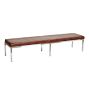 Vintage Mid-Century Bench Alligator Vinyl Bench in the Style of Brueton