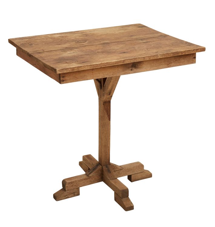 Vintage Rustic Pine Pedestal Table Rejuvenation