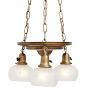 Vintage 3-Light Suspended Pan Chandelier