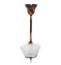 Antique Victorian Two-Light Converted Gas / Electric Pendant with Copper Flashed Finish