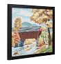 Vintage Paint-by-Numbers Covered Bridge Scene