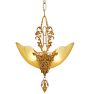 Vintage Art Deco 2-Light Slipper Shade Pendant