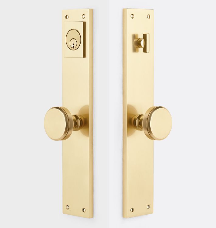 Blair Knob with Tabor Backplate Exterior Door Set