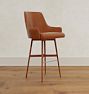 Dexter Leather Swivel Counter &amp; Bar Stool