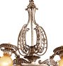 Five Light Classical Revival Bare Bulb Chandelier Circa 1920S