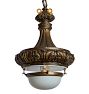 Monumental Cast Plaster Classical Revival Chandelier Circa 1910S