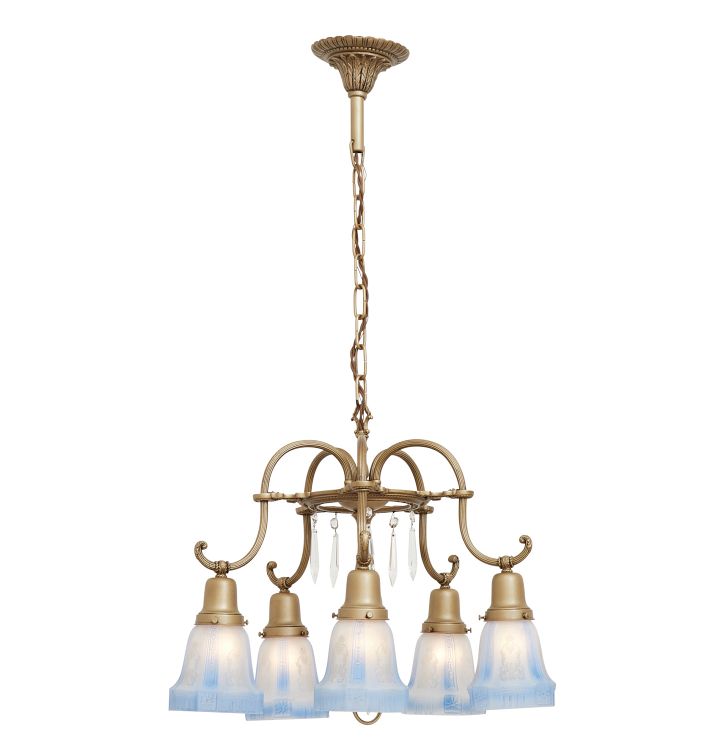 Vintage 5-Arm Classical Revival Chandelier