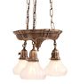 Vintage Sheffield Style 3-Light Suspended Pan Chandelier