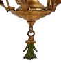 Vintage Stylized Romance Revival Candle Chandelier with Polychrome Highlights