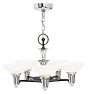 Vintage 5-Light Art Deco Cup Shade Chandelier