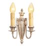 Pair of Vintage Classical Revival Silver Plated Candle Sconces